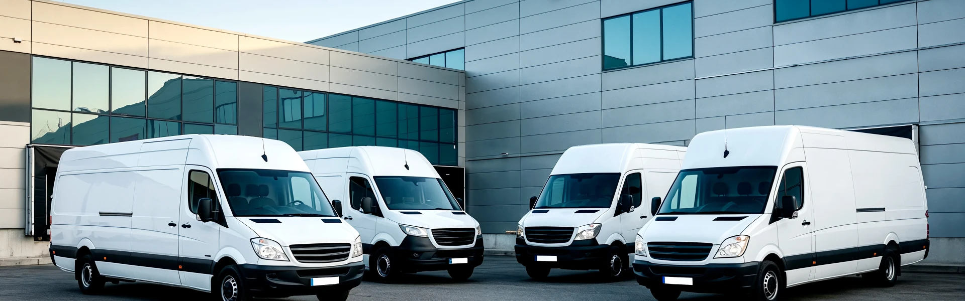 white-delivery-vans-parked-outside-warehouse